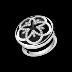 Bague, or blanc 18k, diamants, onyx|OMEGA Best