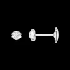 Boucle d'oreille, or blanc 18k, diamants|OMEGA Hot