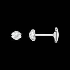 Boucle d'oreille, or blanc 18k, diamants|OMEGA Hot