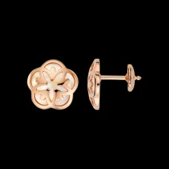 Boucle d'oreille, or rouge 18k, nacre|OMEGA Hot