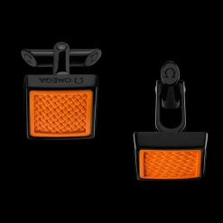 Bouton de manchette, caoutchouc, acier inoxydable|OMEGA New