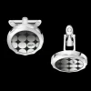 Bouton de manchette, plaques en verre saphir, acier inoxydable|OMEGA Discount