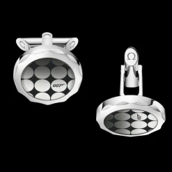 Bouton de manchette, plaques en verre saphir, acier inoxydable|OMEGA Discount