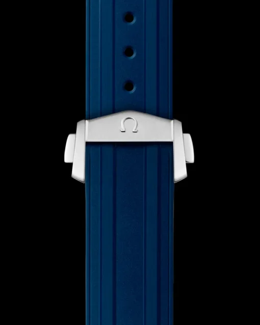 Bracelet de la Seamaster Diver 300M en caoutchouc bleu avec boucle déployante|OMEGA Best