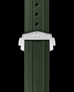 Bracelet de la Seamaster Diver 300M en caoutchouc vert avec boucle déployante|OMEGA Outlet