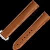Bracelet en cuir brun doré avec boucle déployante|OMEGA Sale