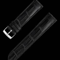 Bracelet en cuir d’alligator noir avec boucle ardillon|OMEGA Hot