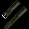 Bracelet en cuir d'alligator vert foncé avec boucle ardillon|OMEGA Discount