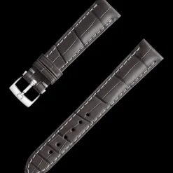 Bracelet en cuir d’alligator gris avec boucle ardillon|OMEGA Discount