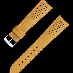 Bracelet en cuir jaune avec boucle ardillon|OMEGA Hot