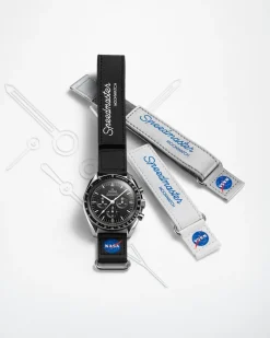 Bracelet Speedmaster Moonwatch deux pièces en VELCRO® noir|OMEGA Online