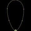 Collier, or jaune 18k, malachite|OMEGA Discount