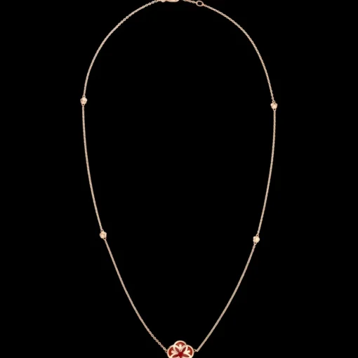Collier, or rouge 18k, cornaline|OMEGA Clearance