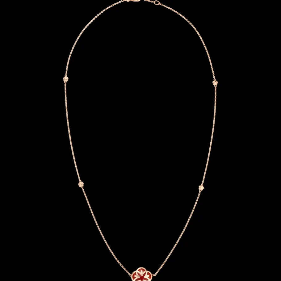 Collier, or rouge 18k, cornaline|OMEGA Clearance
