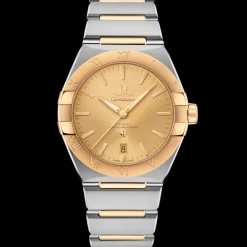 39 mm, acier ‑ or jaune sur acier ‑ or jaune|OMEGA New