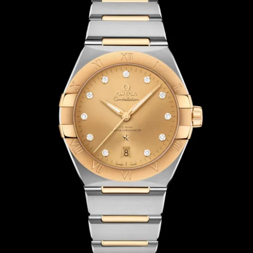 39 mm, acier ‑ or jaune sur acier ‑ or jaune|OMEGA Hot