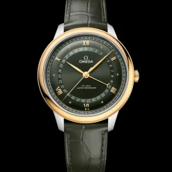 42 mm, acier ‑ or jaune sur alligator|OMEGA Hot