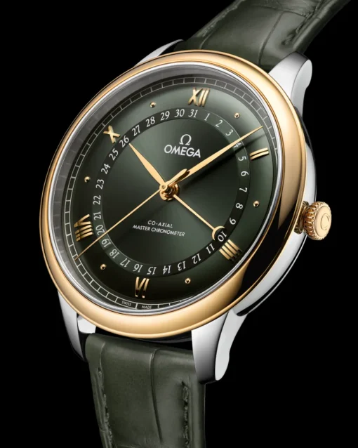 42 mm, acier ‑ or jaune sur alligator|OMEGA Hot