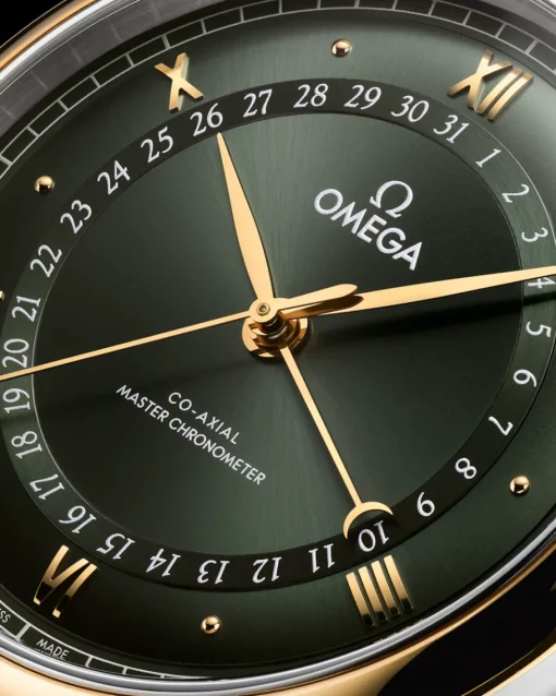 42 mm, acier ‑ or jaune sur alligator|OMEGA Hot