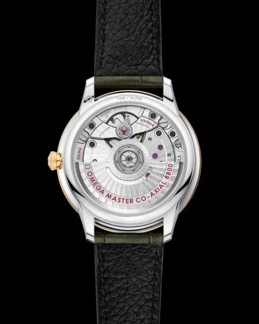 34 mm, acier ‑ or jaune sur bracelet en cuir|OMEGA Outlet