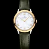 27,5 mm, acier ‑ or jaune sur bracelet en cuir|OMEGA Hot
