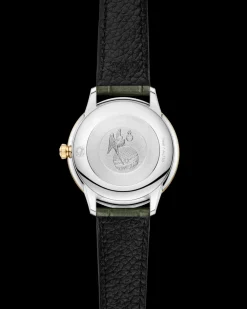 27,5 mm, acier ‑ or jaune sur bracelet en cuir|OMEGA Hot