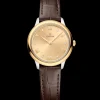 27,5 mm, acier ‑ or jaune sur bracelet en cuir|OMEGA Online