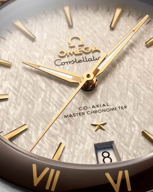 41 mm, acier ‑ or jaune sur bracelet en cuir|OMEGA Sale