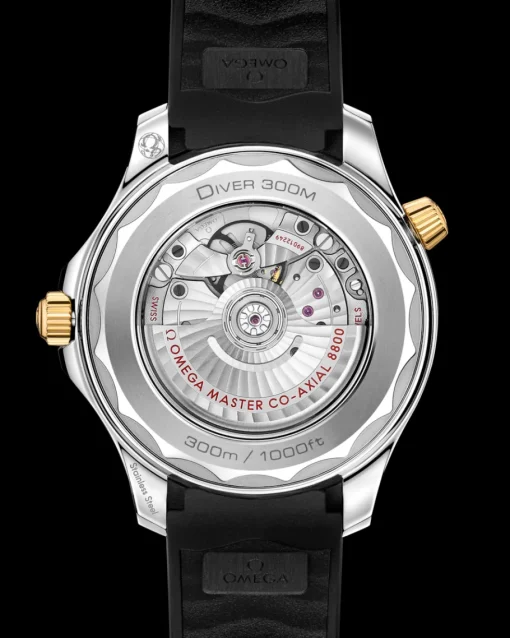 42 mm, acier ‑ or jaune sur bracelet caoutchouc|OMEGA New