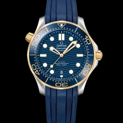 42 mm, acier ‑ or jaune sur bracelet caoutchouc|OMEGA Fashion