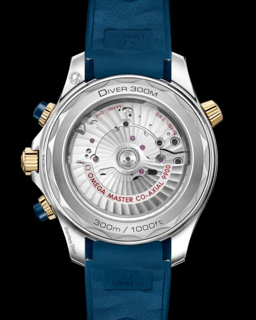 44 mm, acier ‑ or jaune sur bracelet caoutchouc|OMEGA Best