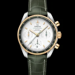 38 mm, acier ‑ or jaune sur bracelet en cuir|OMEGA Sale