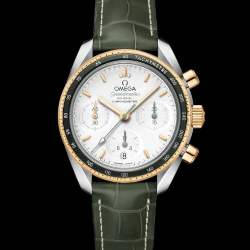 38 mm, acier ‑ or jaune sur bracelet en cuir|OMEGA Sale