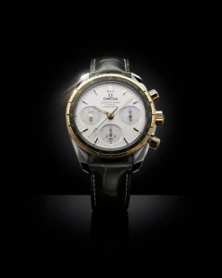 38 mm, acier ‑ or jaune sur bracelet en cuir|OMEGA Sale