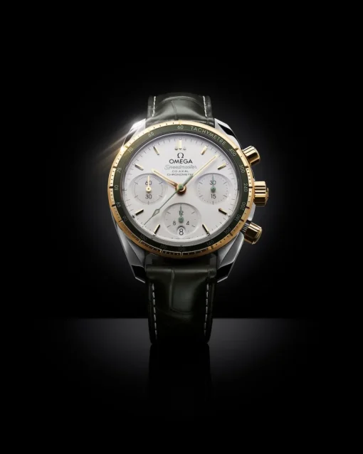 38 mm, acier ‑ or jaune sur bracelet en cuir|OMEGA Sale