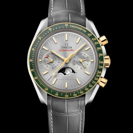 44,25 mm, acier ‑ or jaune sur bracelet en cuir|OMEGA Online