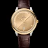 40 mm, acier ‑ or jaune sur bracelet en cuir|OMEGA Outlet
