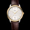 40 mm, acier ‑ or jaune sur bracelet en cuir|OMEGA Hot