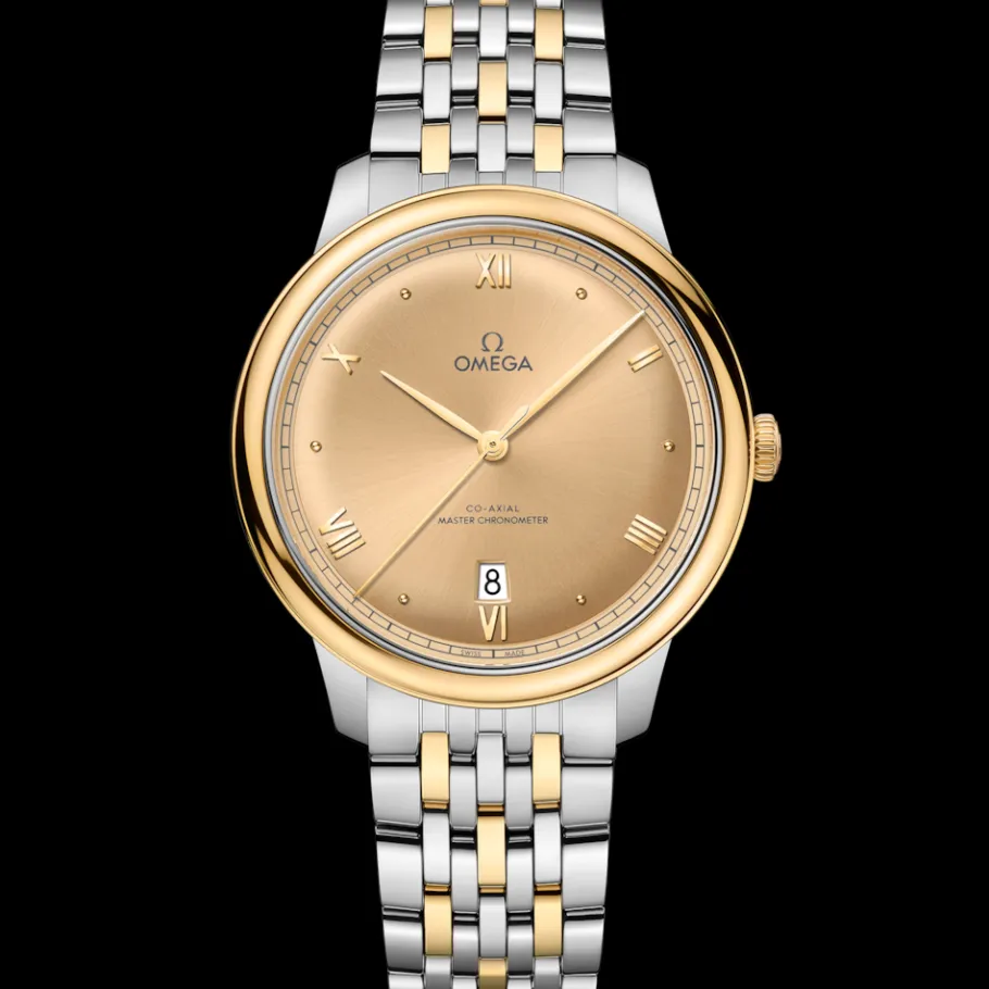 40 mm, acier ‑ or jaune sur or jaune|OMEGA New