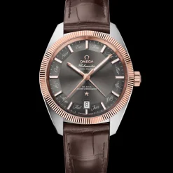41 mm, acier ‑ or « Sedna™ » sur bracelet en cuir|OMEGA New