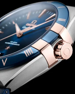 41 mm, acier ‑ or « Sedna™ » sur bracelet en cuir|OMEGA Fashion