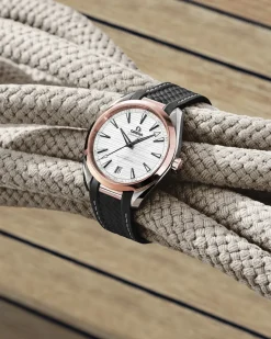 41 mm, acier ‑ or « Sedna™ » sur bracelet caoutchouc|OMEGA Outlet