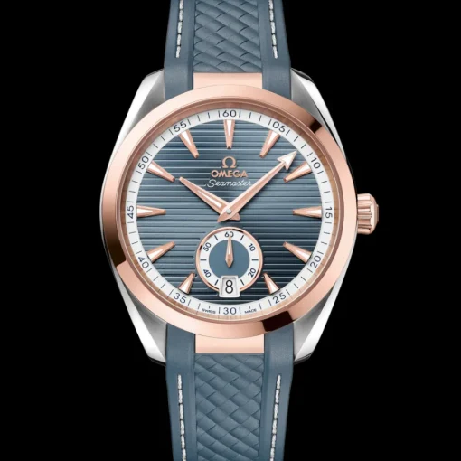 41 mm, acier ‑ or « Sedna™ » sur bracelet caoutchouc|OMEGA Hot