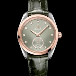 38 mm, acier ‑ or « Sedna™ » sur bracelet en cuir|OMEGA Fashion