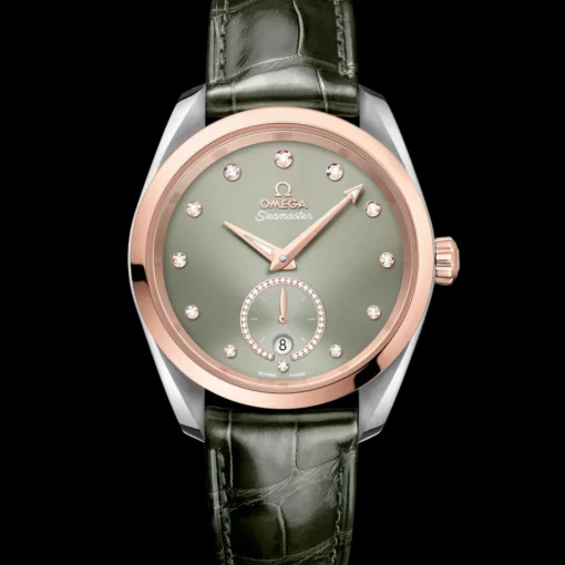 38 mm, acier ‑ or « Sedna™ » sur bracelet en cuir|OMEGA Fashion