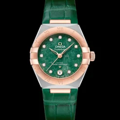 29 mm, acier ‑ or « Sedna™ » sur bracelet en cuir|OMEGA New