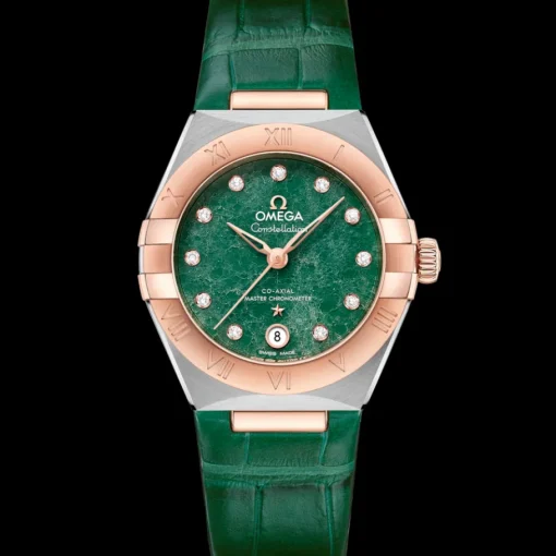 29 mm, acier ‑ or « Sedna™ » sur bracelet en cuir|OMEGA New
