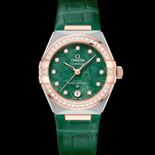 29 mm, acier ‑ or « Sedna™ » sur bracelet en cuir|OMEGA Hot