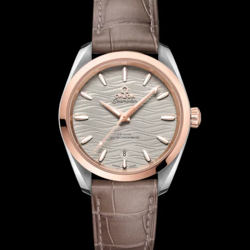 38 mm, acier ‑ or « Sedna™ » sur bracelet en cuir|OMEGA Sale