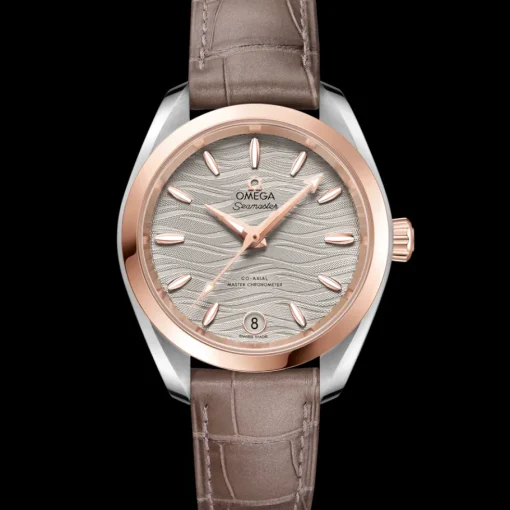 34 mm, acier ‑ or « Sedna™ » sur bracelet en cuir|OMEGA New